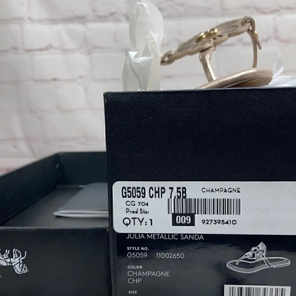 COACH JULIA SANDALS in champagne gold   (nib) women’s 8.5 - Picture 10 of 10